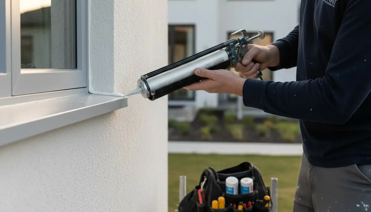 Professional caulking and sealing on Dallas TX home exterior by expert house painters