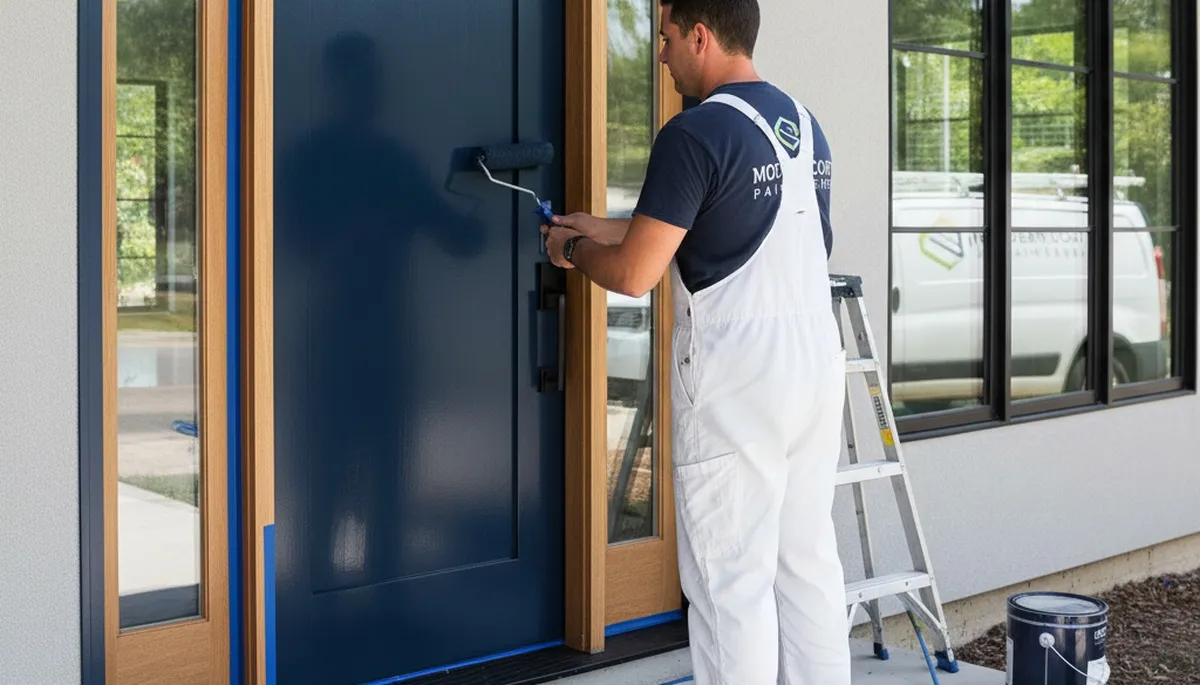 Professional door painting service in Dallas, TX with durable finishes for homes and garages