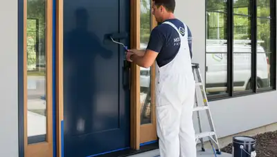 Professional door painting service in Dallas, TX with durable finishes for homes and garages