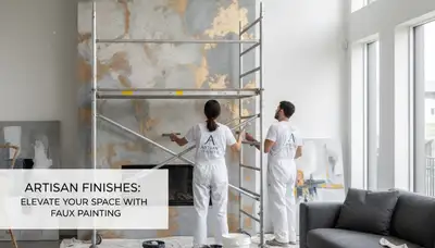 Professional faux painting finish by expert house painters in Dallas, TX interior wall decorator