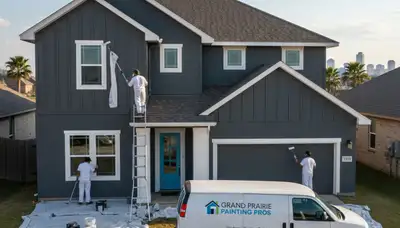 House painting crew in Dallas, TX providing residential interior and exterior painting services