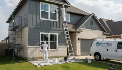 Professional house painters in Dallas TX providing detailed exterior home painting services
