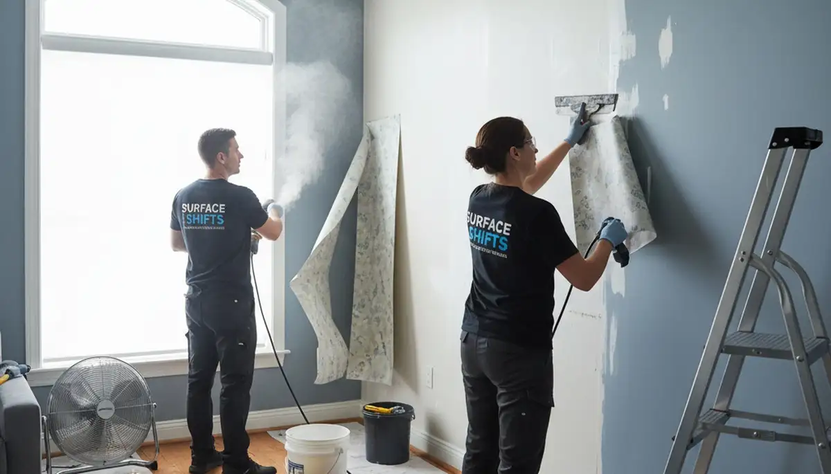 Professional wallpaper removal service in Dallas TX homes by expert house painters